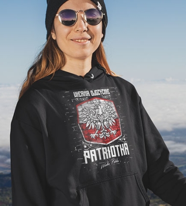 Damska bluza z kapturem WIERNA OJCZYŹNIE